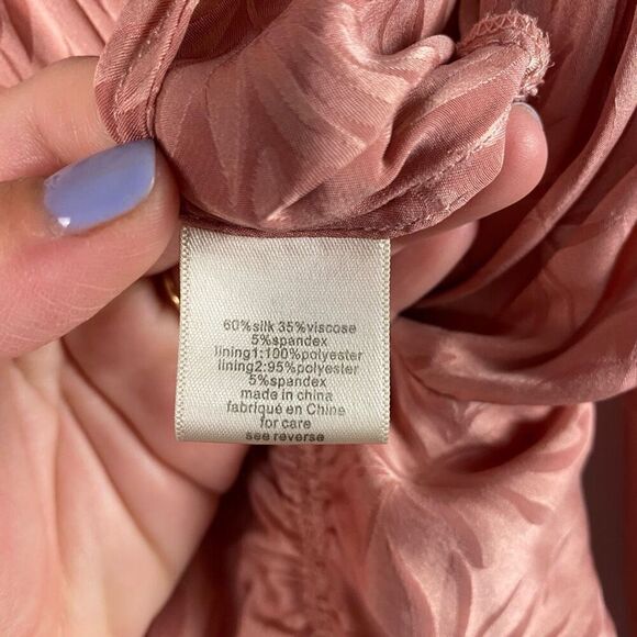 Ronny Kobo Astrid Rose Jacquard Silk Dress XL - Picture 12 of 16